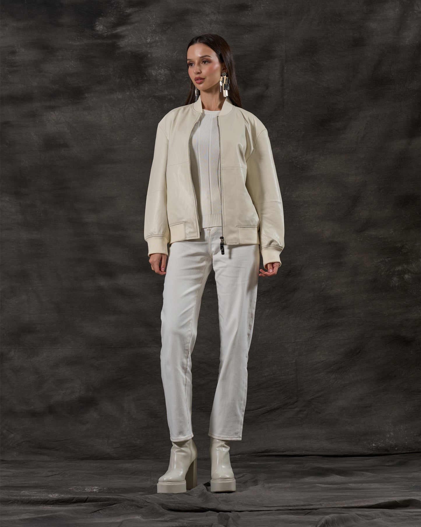 Leather Bomber Jacket