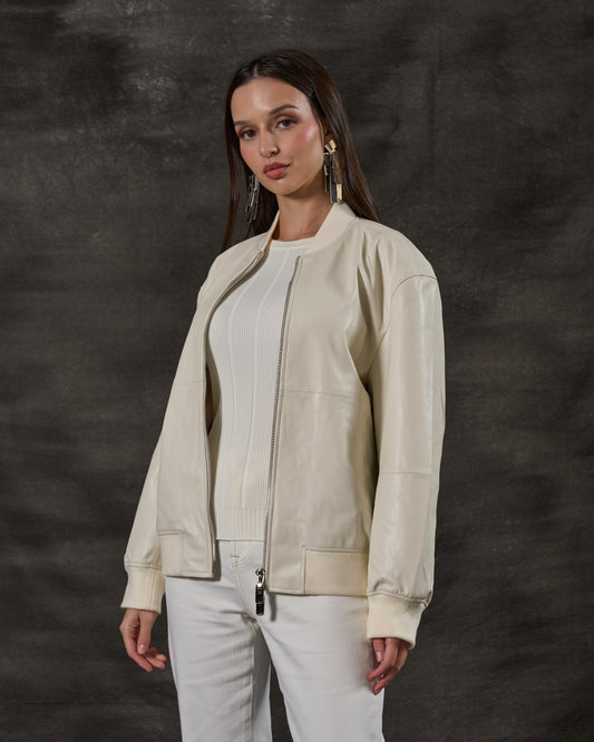 Leather Bomber Jacket