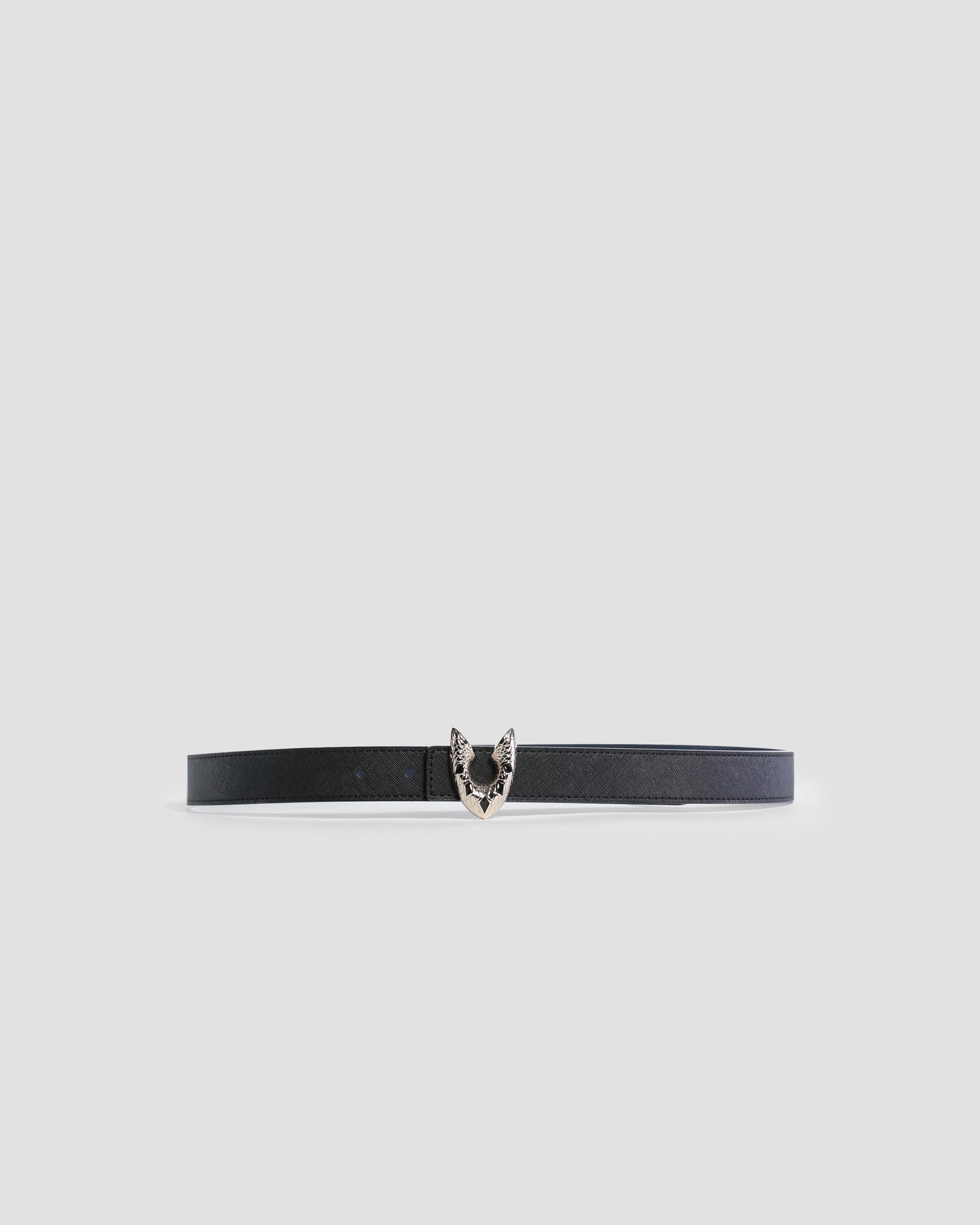 Metal Logo Buckle Reversible Belt