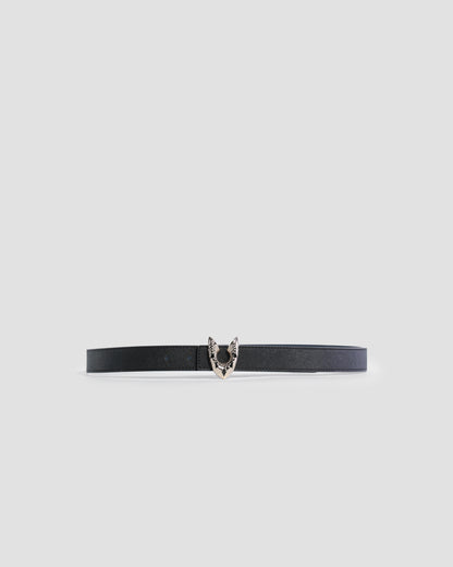 Metal Logo Buckle Reversible Belt