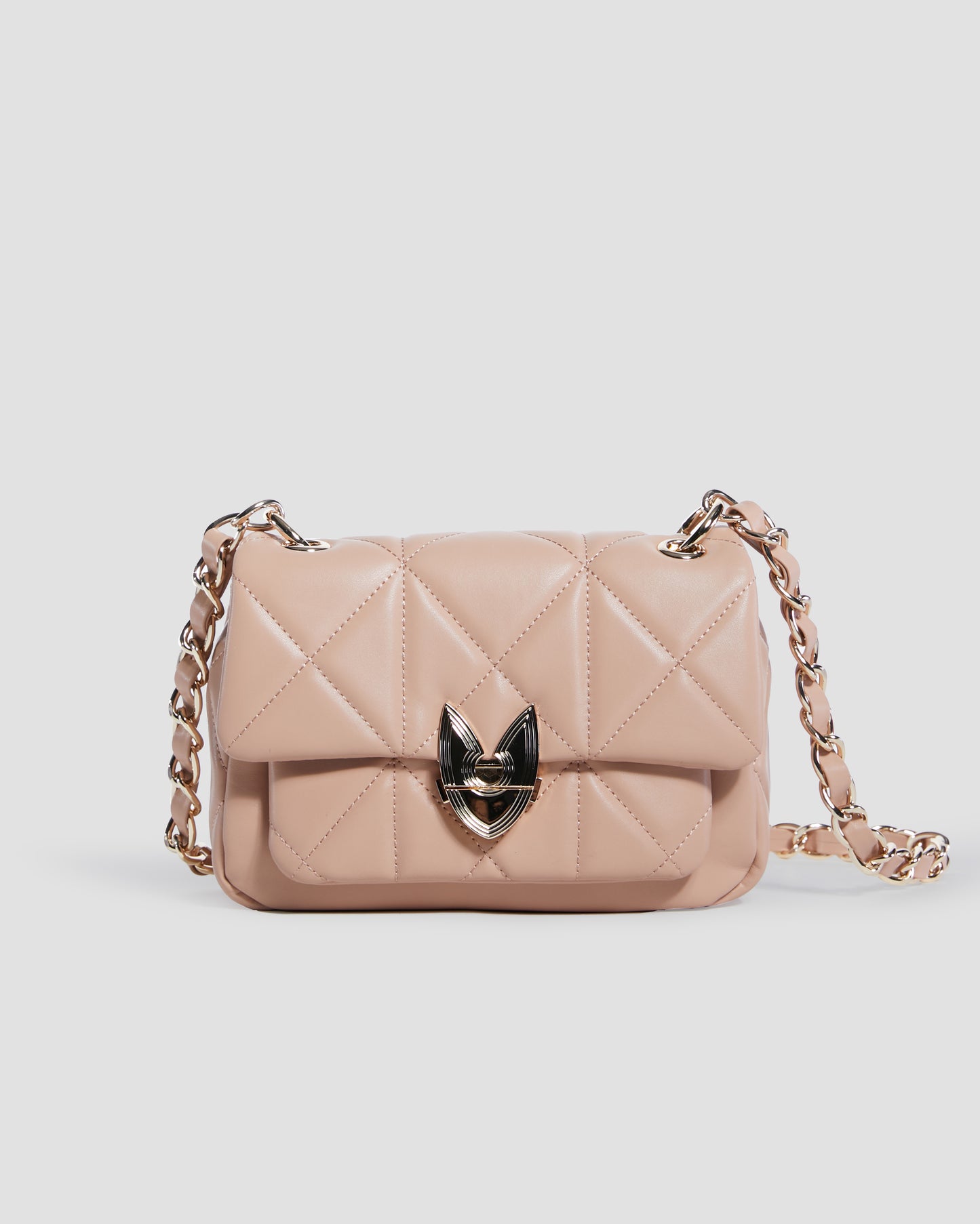 Padded Diamond Quilted Crossbody Bag