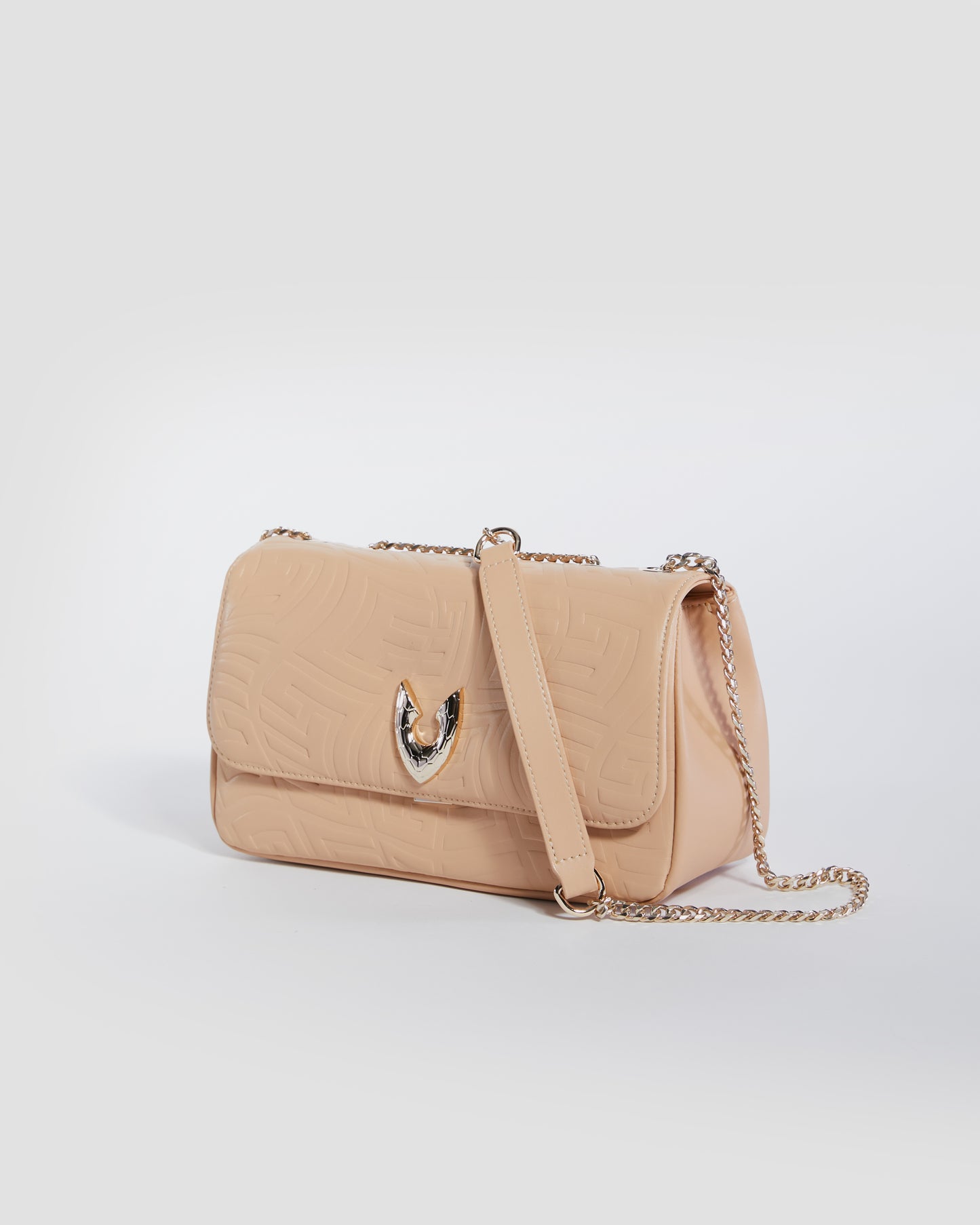 Embossed Convertible Crossbody Bag