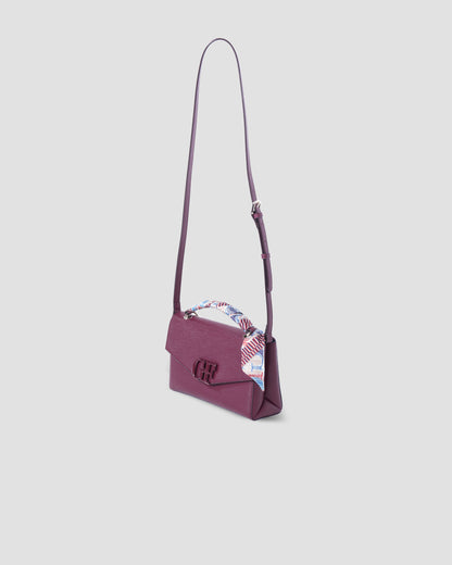 Logo Hand Bag with Scarf-Tied Top Handle
