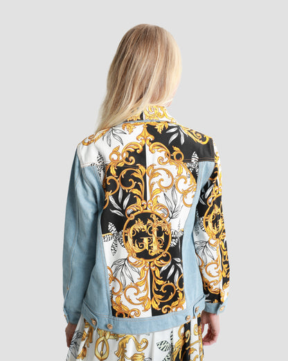 Ornamental Patchwork Denim Jacket