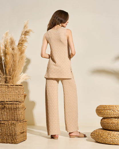 Textured Sleeveless Knit Top