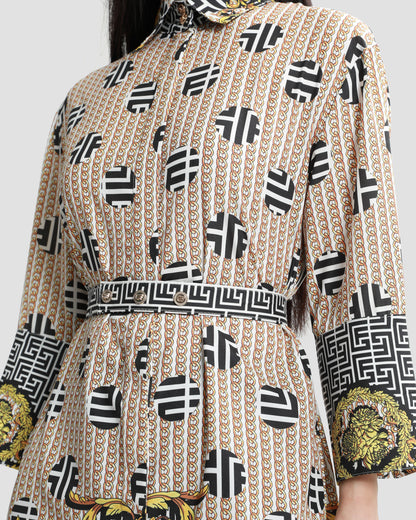 Geometric Baroque Mini Dress