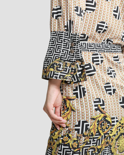 Geometric Baroque Mini Dress