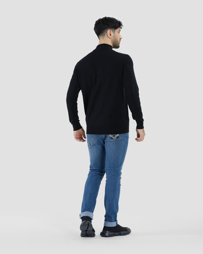 Monochrome Zip Up Sweater