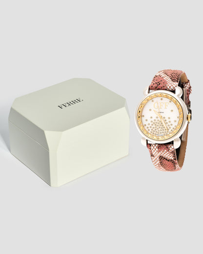 GFF Serpent Leather Strap Watch