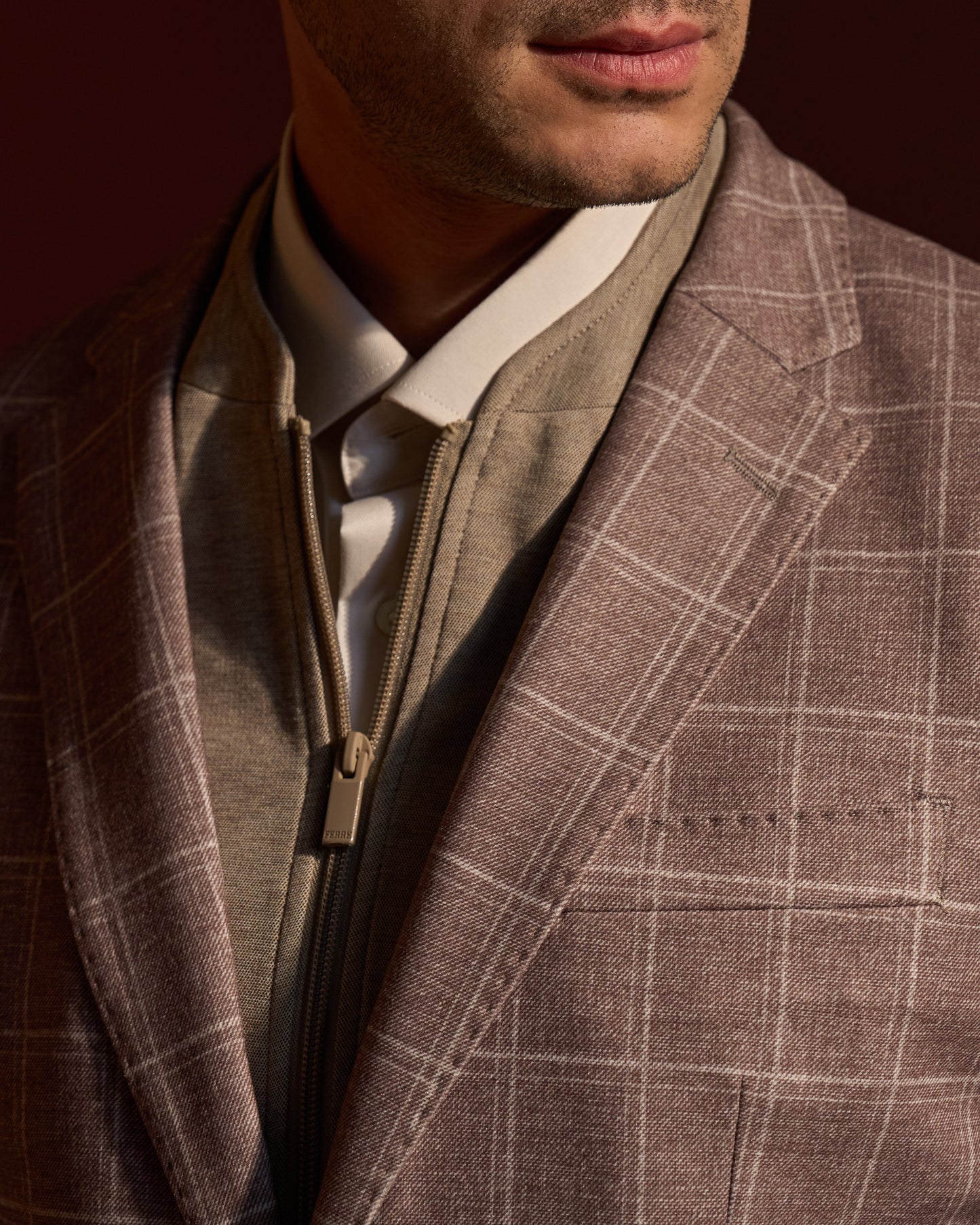 Windowpane Slim Fit Blazer