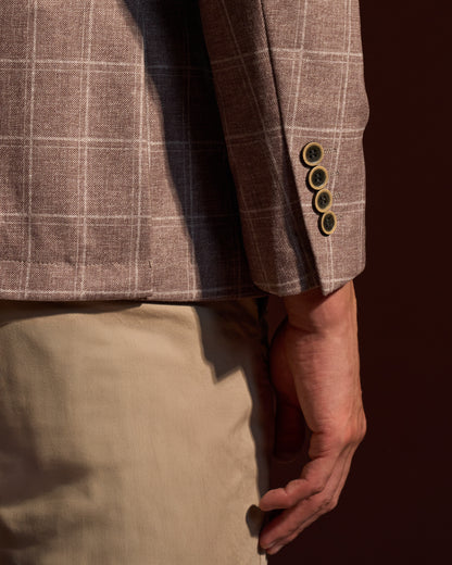 Windowpane Slim Fit Blazer