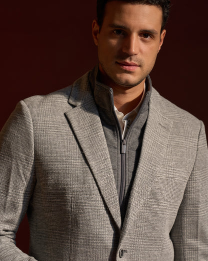 Textured Slim Fit Jacket