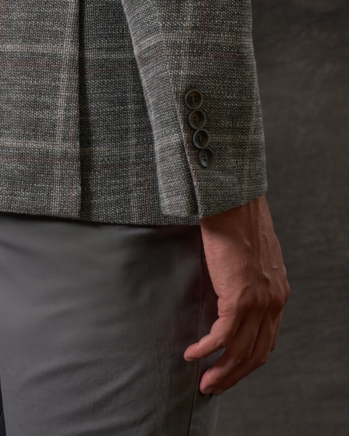 Grey Check Convertible Jacket