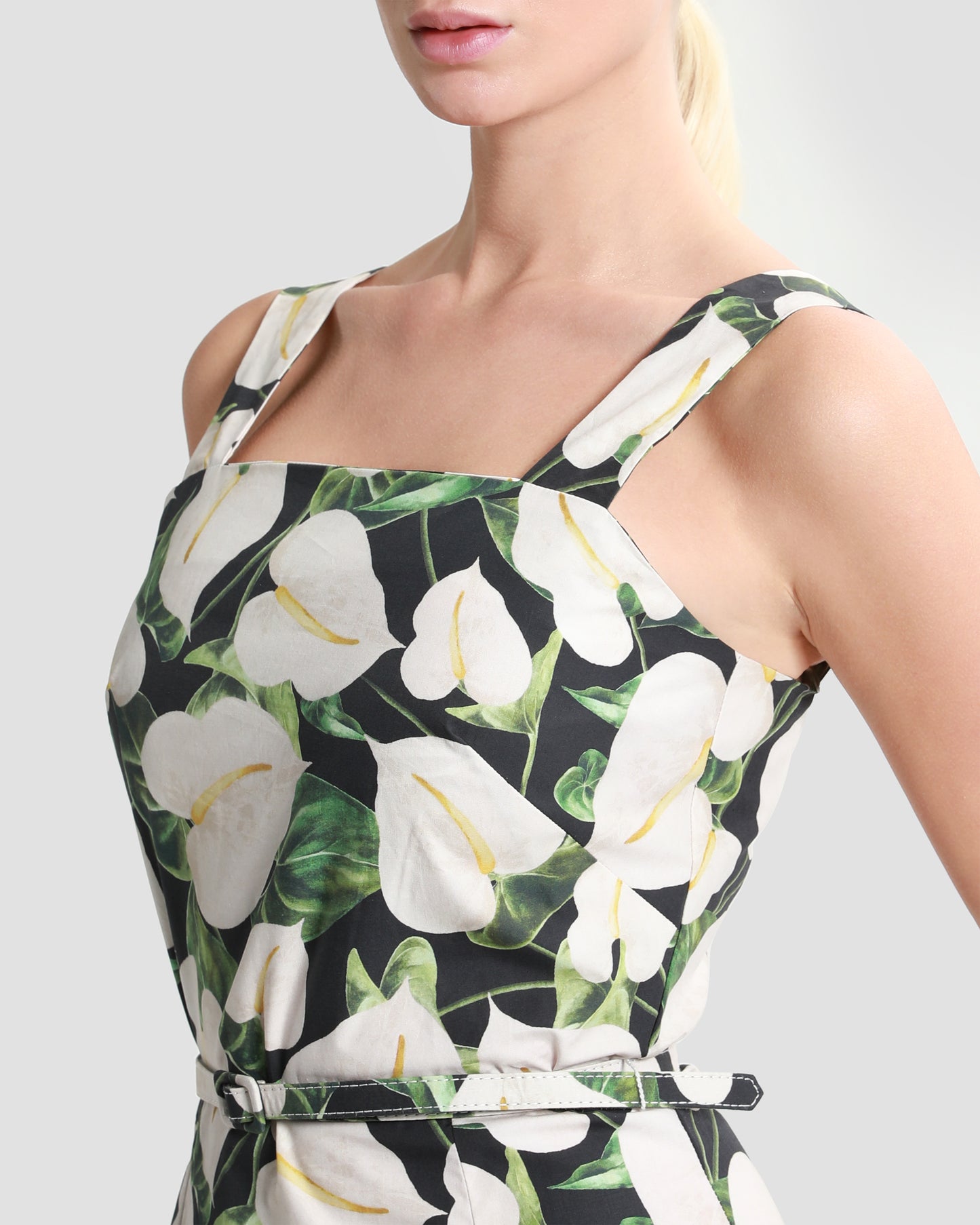 Floral-Tiered Midi Dress