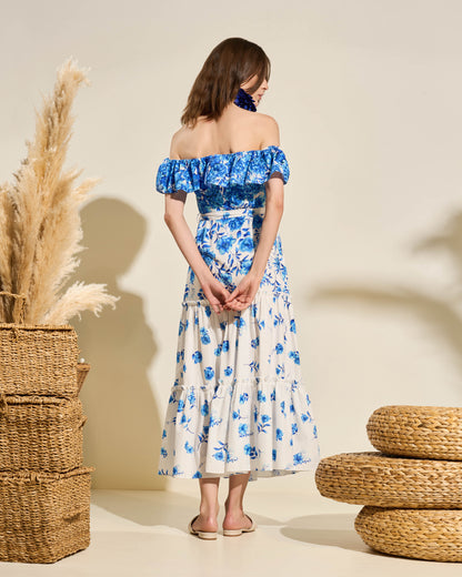 Off-Shoulder Floral Maxi Dress