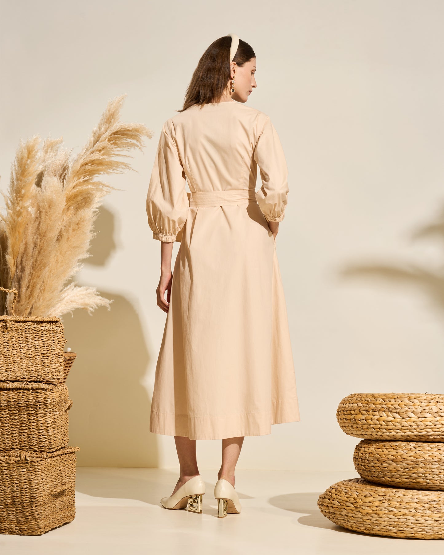 Belted Cotton Shirt Dress