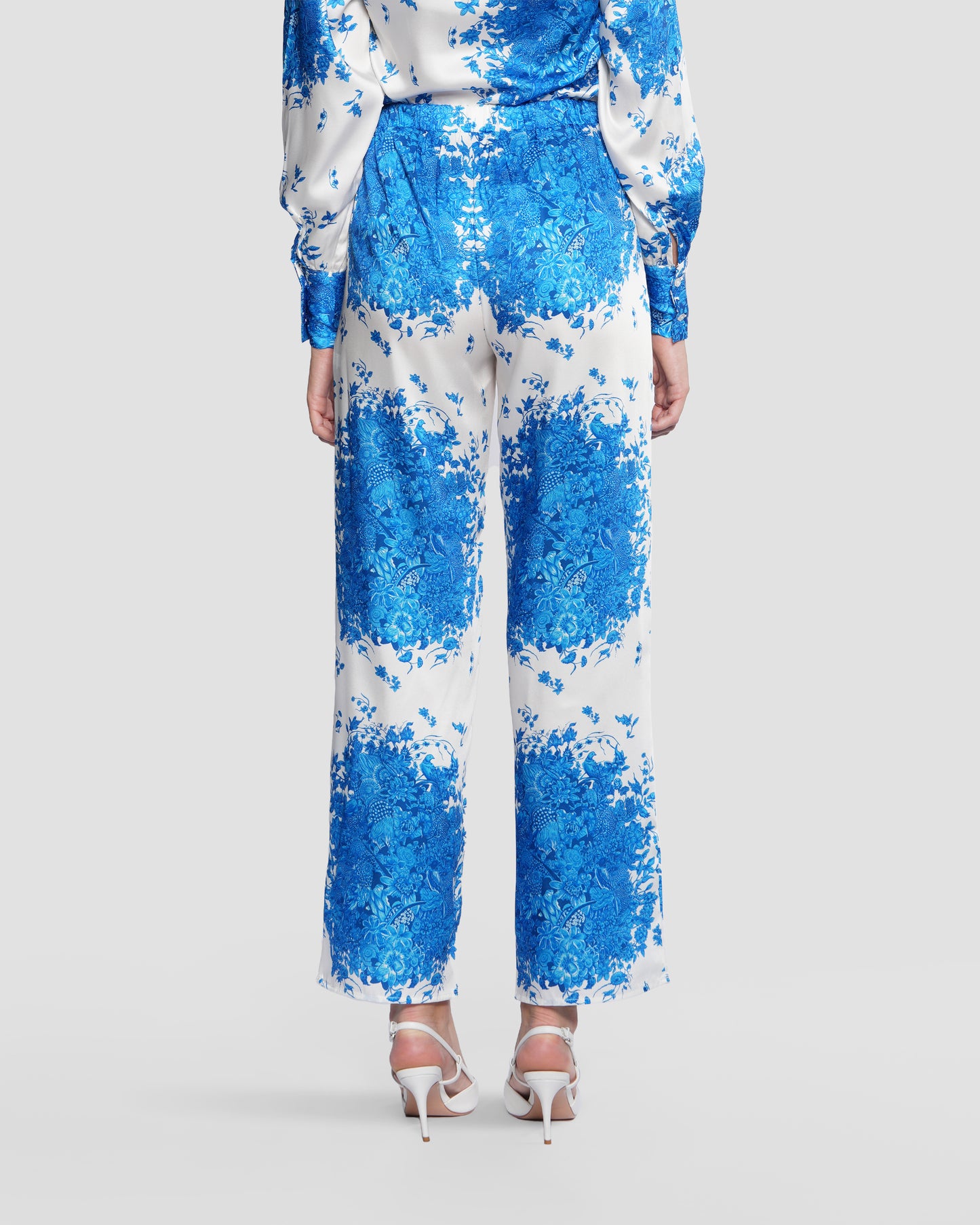 Vintage Floral Print Straight Pants
