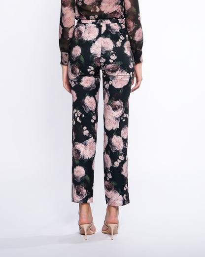 Floral Print Straight Pants