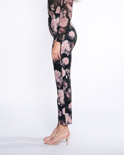 Floral Print Straight Pants