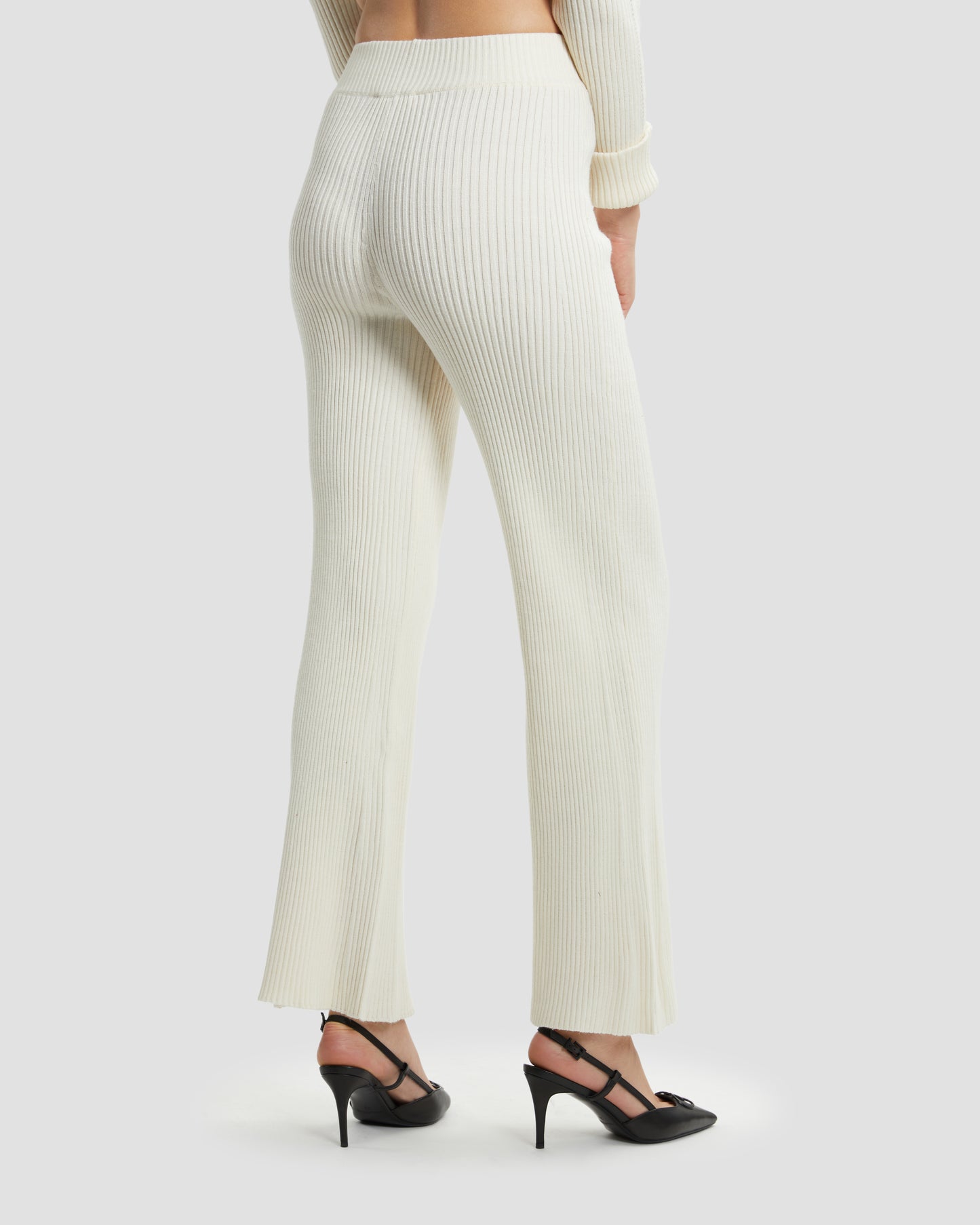 Solid Tone Knitted Trousers