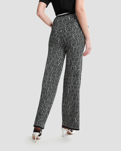 Monogram Wide Leg Trousers