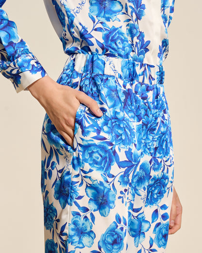 Floral Straight-Leg Pants