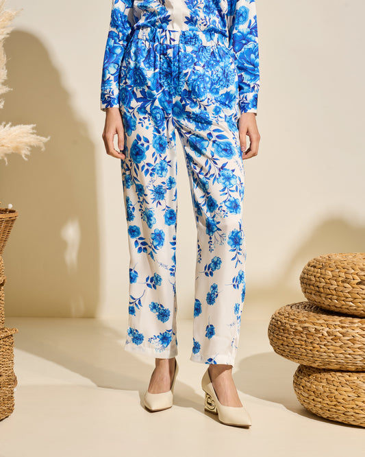 Floral Straight-Leg Pants