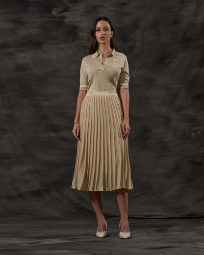 Ferre Pleated Knit Skirt