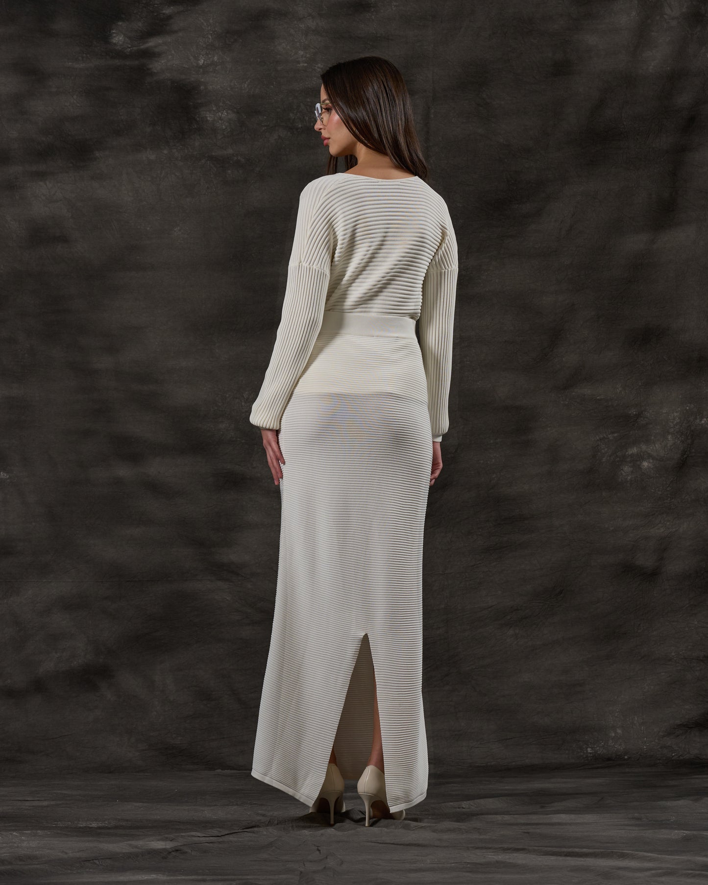 Ribbed Knit Maxi Skirt