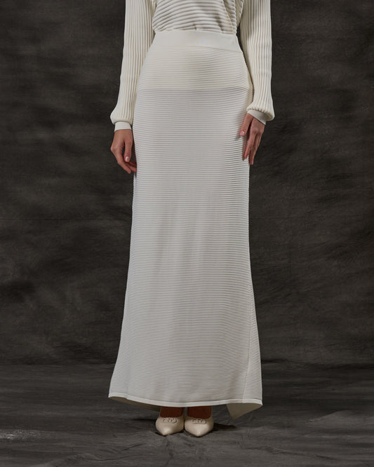 Ribbed Knit Maxi Skirt