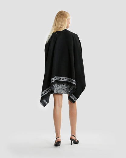 Fringed Monochrome Poncho