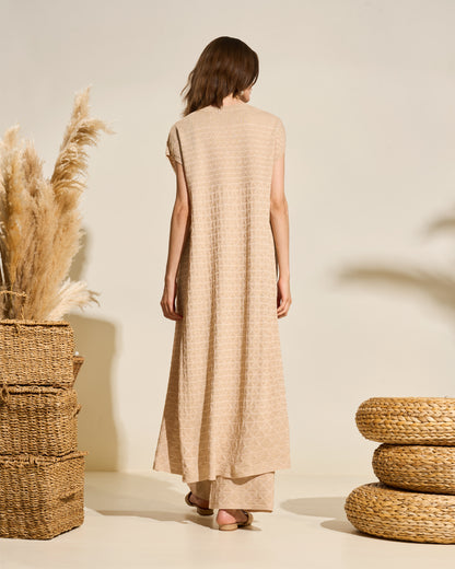 Textured Knit Longline Cardigan