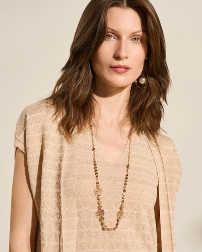 Textured Knit Longline Cardigan