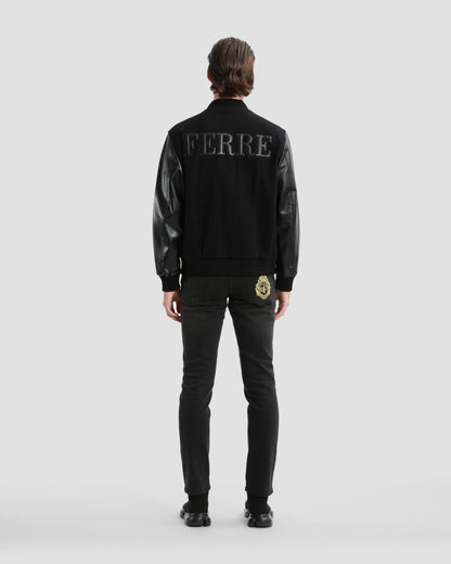 Leather Sleeved Jacket