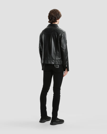 Multiple Zipped Biker Jacket