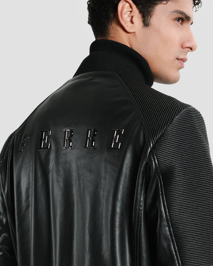Ribbed Leather Jacket