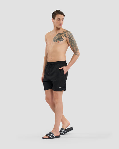Brand Patched Swim Shorts