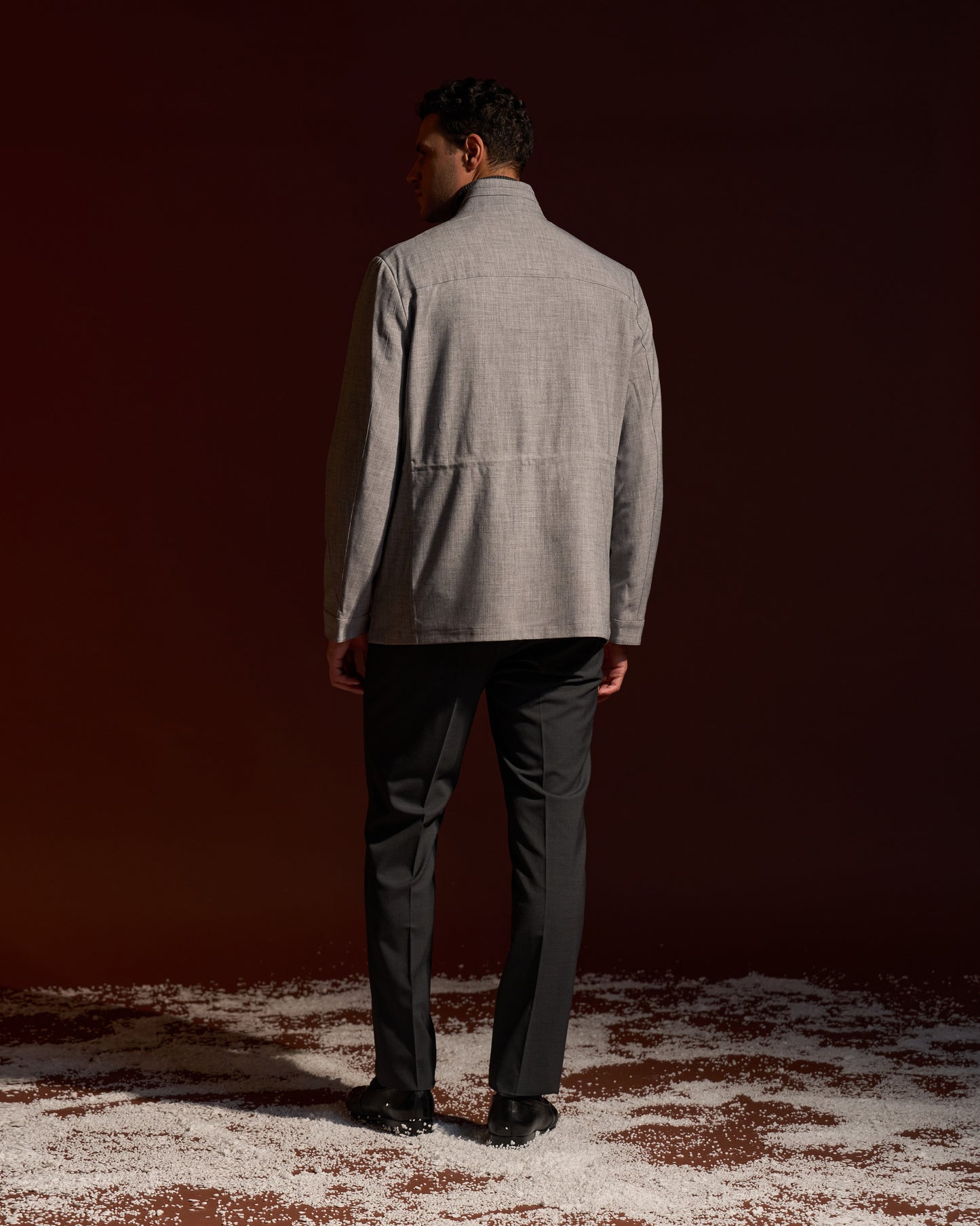 Tailored Stand-Collar Jacket