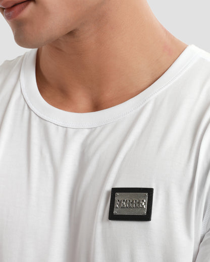 Metal Logo Patch Chest T-Shirt