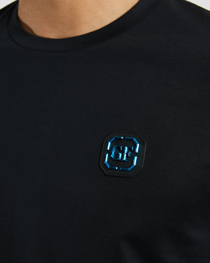 Metal Logo Patched Chest T-Shirt