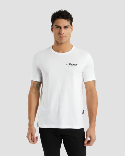 Script Brand Chest T-Shirt