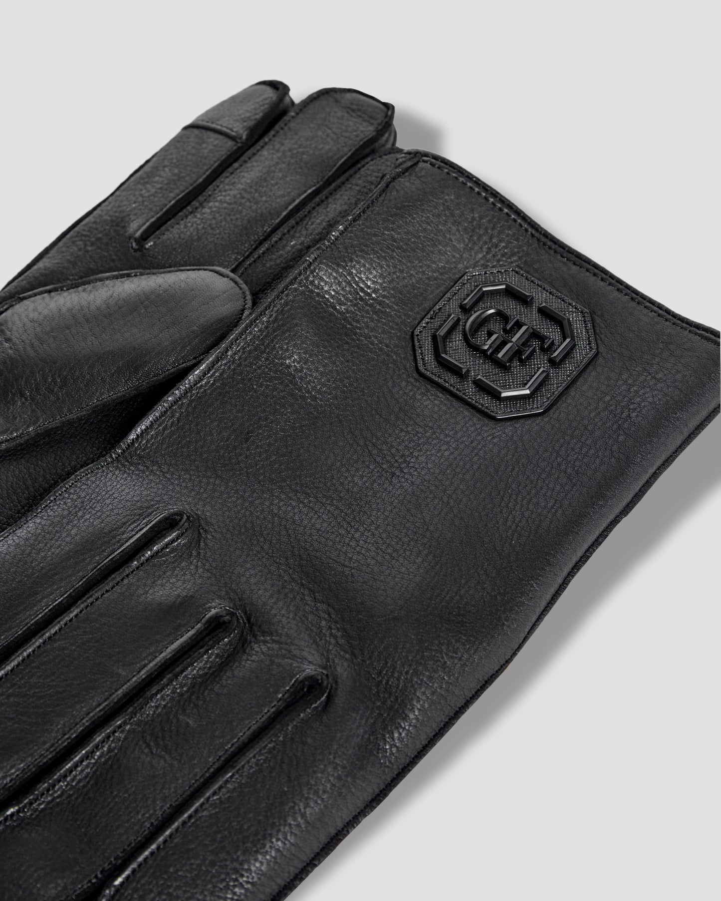 Metal Monogram Leather Gloves