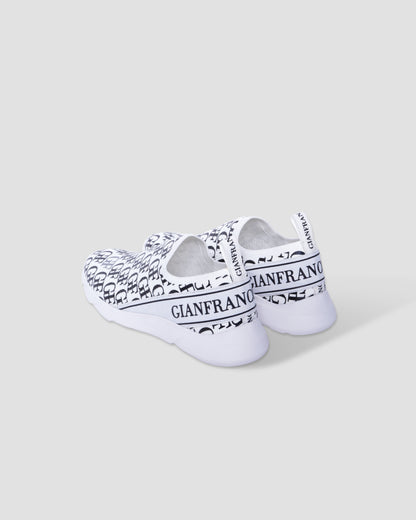Monogram Low Top Knit Sneakers