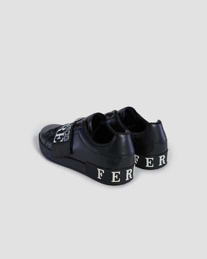 Brand Jacquard Panel Detailed Sneakers