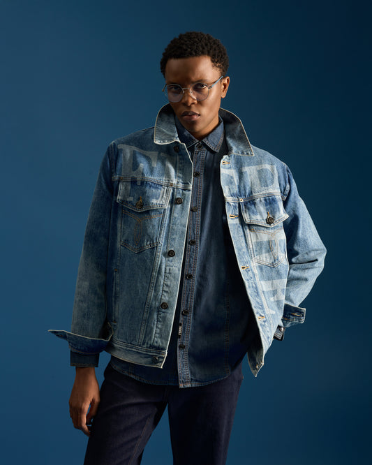 Ferre Printed Denim Jacket