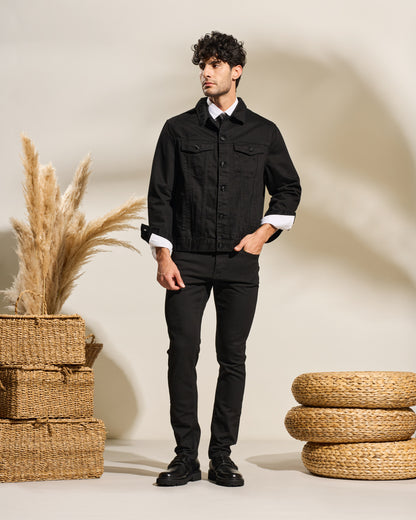 Ferre Embossed Denim Jacket