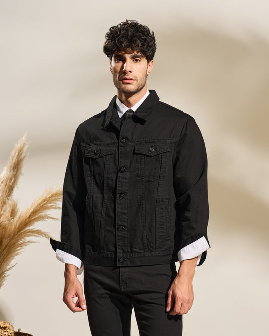 Ferre Embossed Denim Jacket