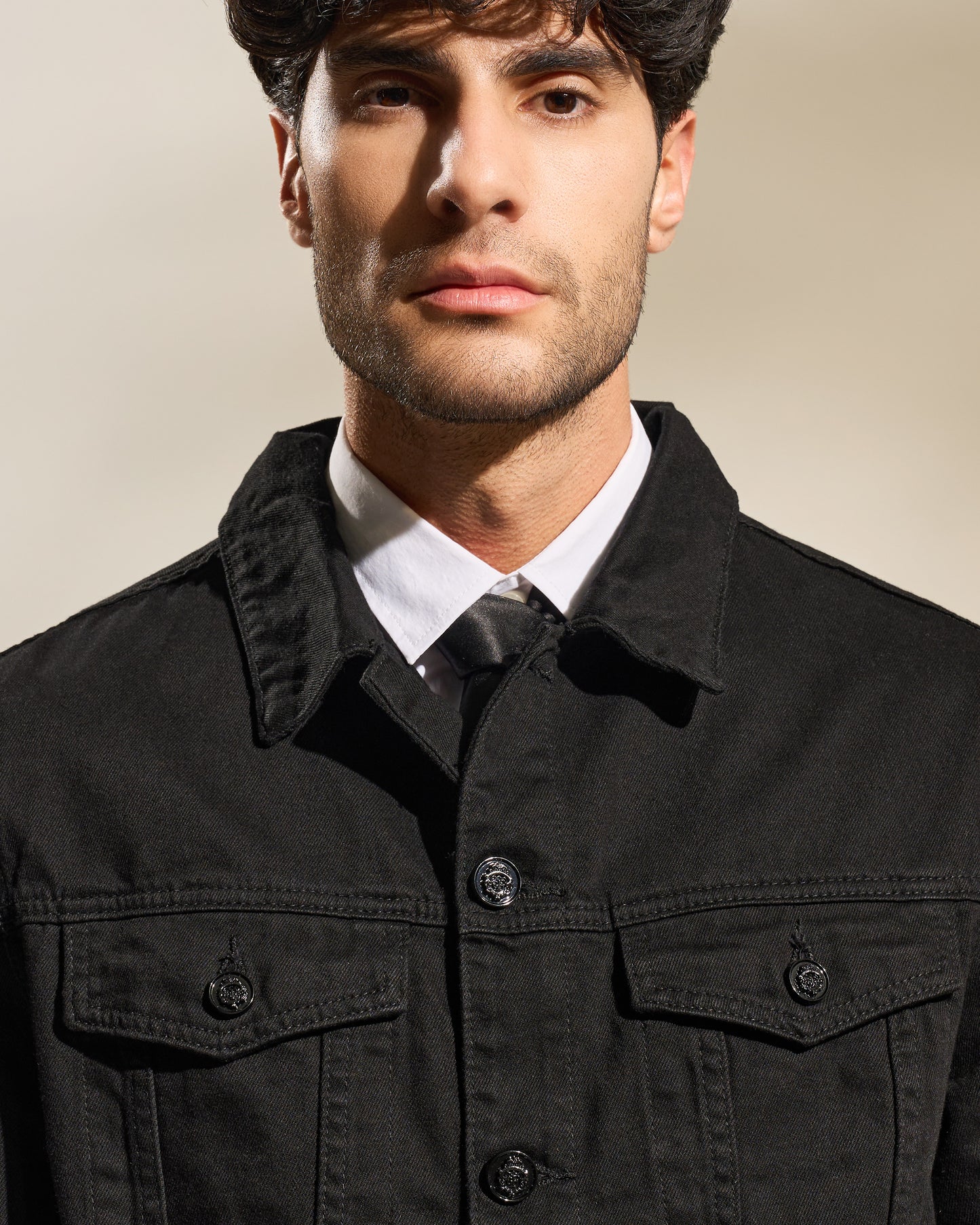 Ferre Embossed Denim Jacket