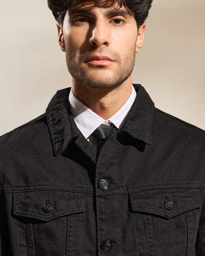Ferre Embossed Denim Jacket