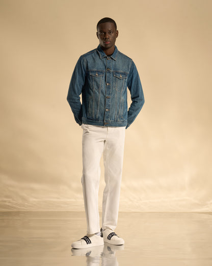 Logo Embossed Classic Denim Jacket